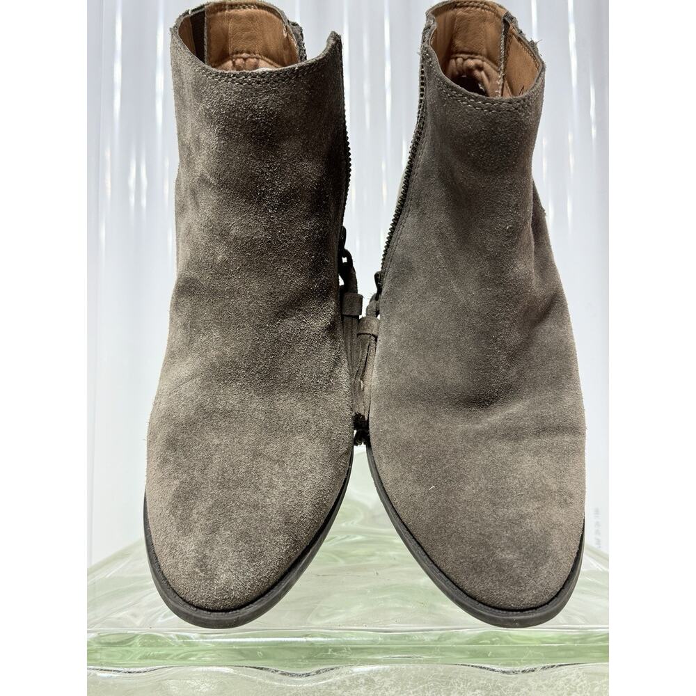 Vionic Madeline Boots Women Size 9 Suede Greige Ankle Bootie Weather Resistant - Picture 4 of 10